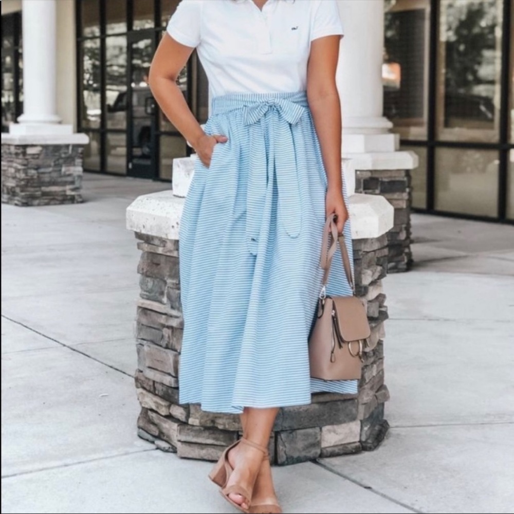 NWOT Vineyard Vines for Target blue and white striped skirt Size Small